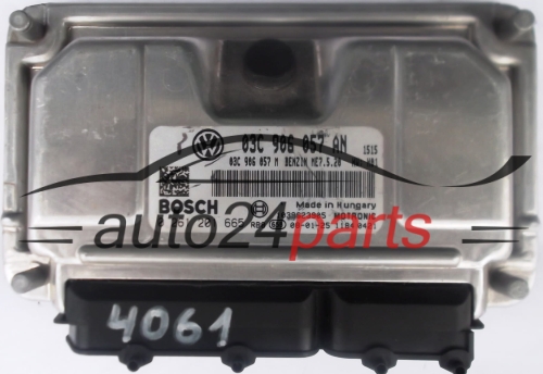 ECU CENTRALITA DE MOTOR SKODA ROOMSTER 1.6 03C906057AN, 03C 906 057 AN, 03C906057M, 03C 906 057 M, BOSCH 0261201665, 0 261 201 665, BENZIN ME7.5.20 1515 1039S23905