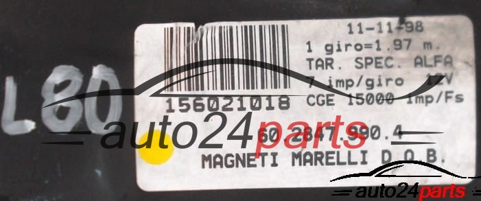 Quadro Strumenti Cruscotto Contachilometri ALFA ROMEO 166 2.4 JTD 156021018, 6028479904, 60.2847.990.4