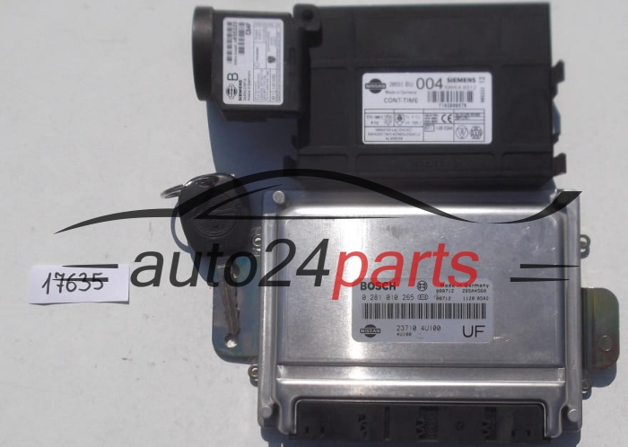 KOMPUTER STEROWNIK SILNIKA NISSAN ALMERA 2.0 TD DI BOSCH 0281010265, 0 281 010 265, 237104U100, 23710-4U100 UF