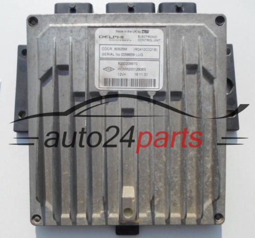 MOTORSTEUERGERÄT ECU STEUERGERÄT  RENAULT CLIO 1.5 DCI Delphi R0410C021B, 8200206670, HOM 8200129063