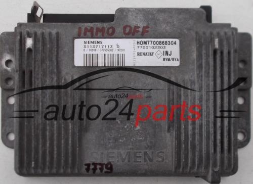 CENTRALINA DO MOTORE RENAULT MEGANE SCENIC 2.0 SIEMENS S113717113D, , HOM7700868304, 7700102303 INJ BVM/BVA