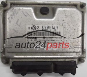 ECU CENTRALITA DE MOTOR VW VOLKSWAGEN GOLF BORA 1.4 036906032G, 036 906 032 G, BOSCH 0261207190, 0 261 207 190 