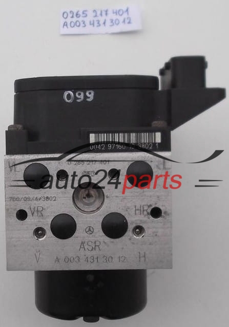 ABS CENTRALINA POMPA MERCEDES E230 W210 BOSCH 0 265 217 401, 0265217401, A 003 431 30 12 H, A0034313012, 0 130 108 068, 0130108068