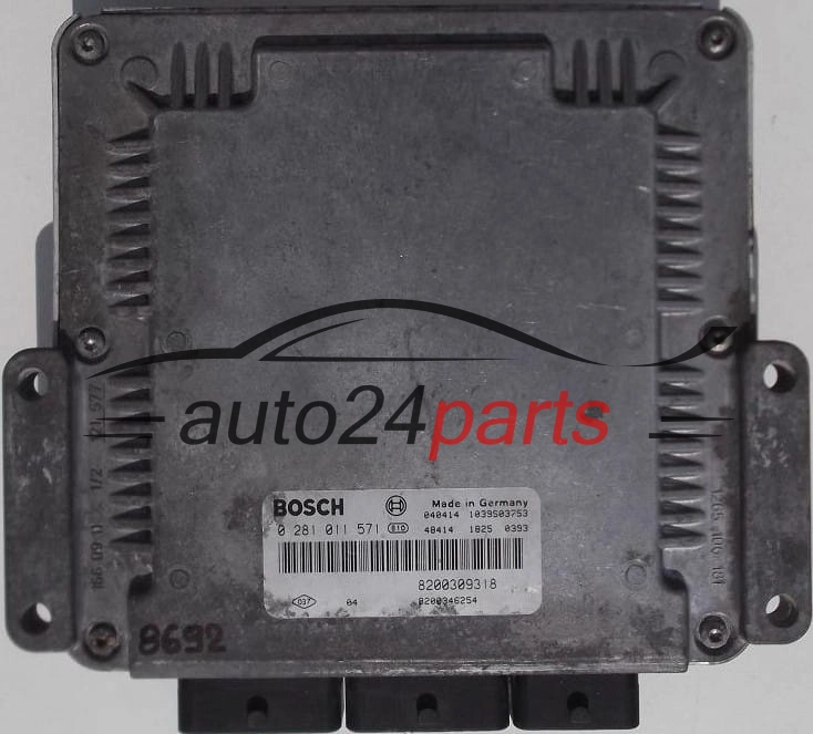 ECU ENGINE CONTROLLER RENAULT LAGUNA 2.2 DCI BOSCH 0 281 011 571, 8200309318, 8200346254
