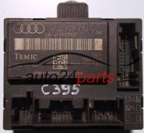 KOMFORTSTEUERGERÄT Türsteuergerät AUDI TEMIC 0033 TFK 0001 TSG C6, 4F0959792C, 4F0 959 792 C, 4F0910792C, 4F0 910 792 C 