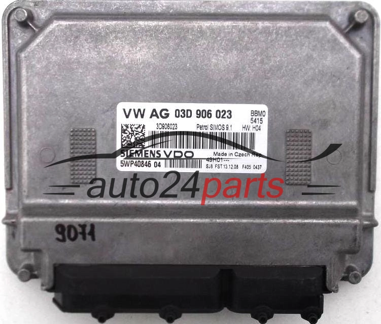 KOMPUTER STEROWNIK SILNIKA SEAT IBIZA 1.2 BBM 03D906023, 03D 906 023, SIEMENS VDO 5WP40806 04