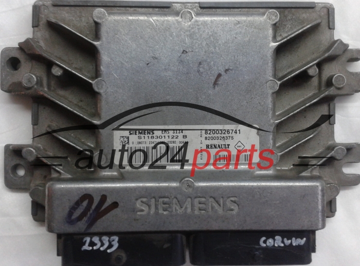 Μονάδα Ελέγχου Κινητήρα RENAULT CLIO 1.6 SIEMENS S118301122 B, S118301122B, 8200326741, 8200326375