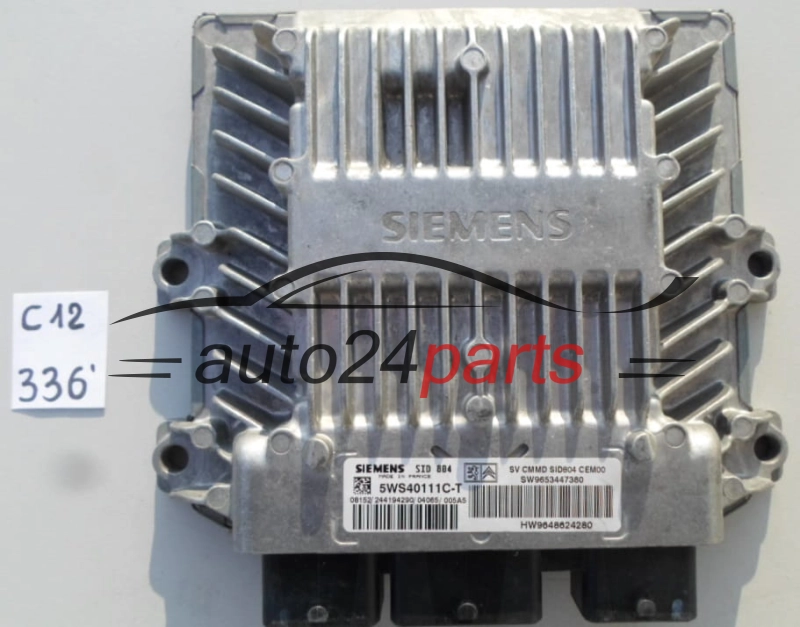 CENTRALINA MOTORE   CITROEN C2 1.4 HDI SIEMENS SID 804 5WS40111C-T, 5WS40111CT SW9653447380 HW9648624280
