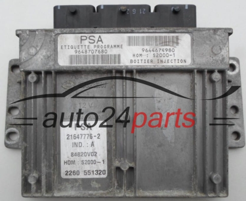 Μονάδα Ελέγχου Κινητήρα  CITROEN 1.8 Sagem 21647776-2,  9644674980, PSA 9648707680