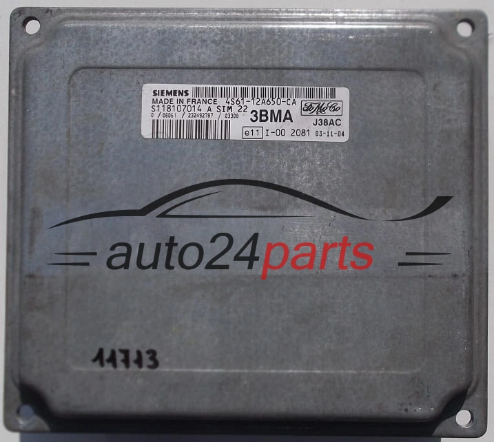 KOMPUTER STEROWNIK SILNIKA FORD FIESTA SIEMENS S118107014 A,  FoMoCo 4S61-12A650-CA