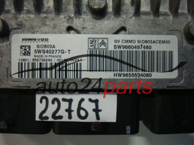 Sterownik silnika Citroen C4 2.0 HDI 5WS40277GT SW9660497480 – zdjęcie 4