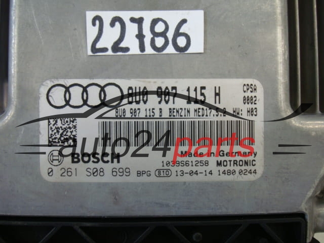 CENTRALINA DO MOTORE AUDI Q3 2.0 TFSI BOSCH 0 261 S08 699, 0261S08699, 8U0907115H, MED17.5.2
