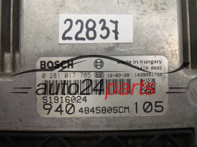 Μονάδα Ελέγχου Κινητήρα Alfa Romeo Giulietta 1.6 JTDM 0281017785 51916024