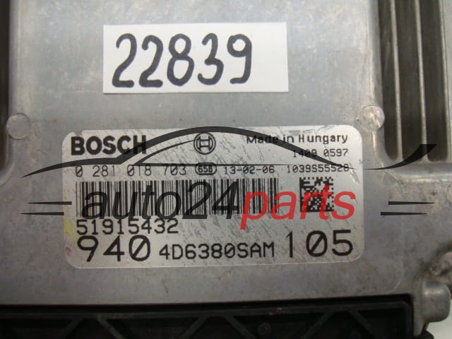 Centralina motore Alfa Romeo / Fiat 0281018703 51915432
