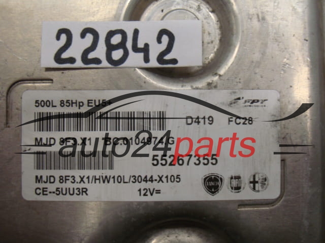Centralita de motor   FIAT 500   MJD8F3X1  55267355