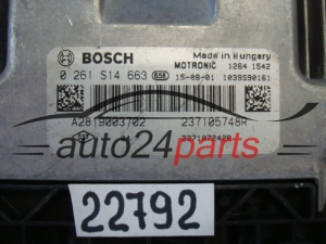 Μονάδα Ελέγχου Κινητήρα RENAULT TWINGO BOSCH 0 261 S14 663, 0261S14663, 237105748R