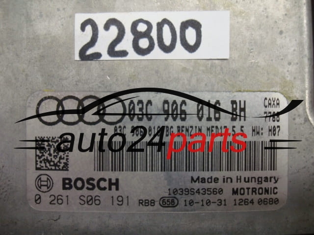 Μονάδα Ελέγχου Κινητήρα  AUDI 1.4 TSI BOSCH 0261S06191 03C906016BH MED17.5.5