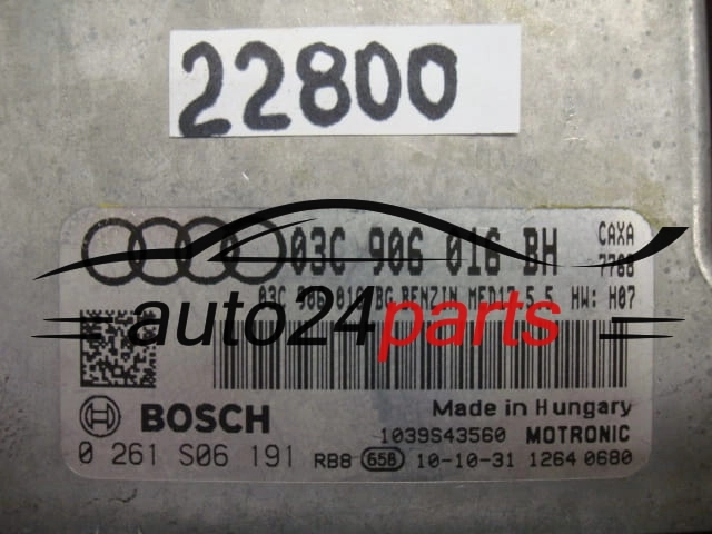 Centralina do motor AUDI 1.4 TSI BOSCH 0261S06191 03C906016BH MED17.5.5