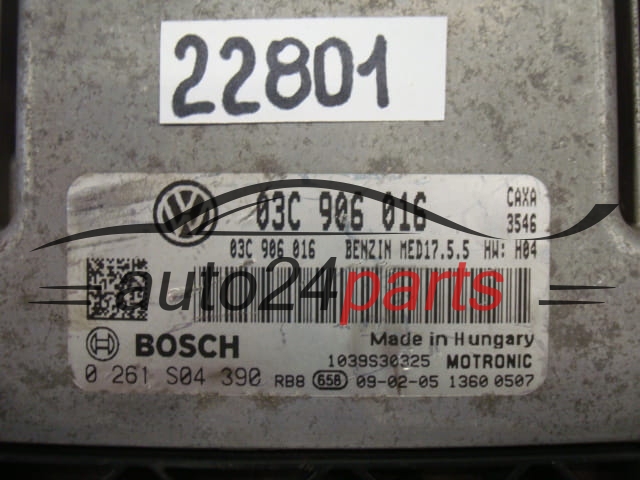 CALCULATEUR MOTEUR VW VOLKSWAGEN GOLF BOSCH 0 261 S04 390, 0261S04390, 03C 906 016, 03C906016, MED17.5.5