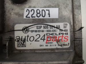 ECU ENGINE CONTROLLER VOLKSWAGEN SEAT 1.2 TDI DELPHI 28299664, 03P 906 021 AA, 03P906021AA, DCM3.7