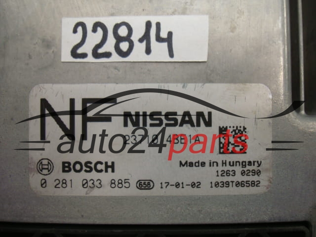 Μονάδα Ελέγχου Κινητήρα NISSAN X-TRAIL BOSCH 0 281 033 885, 0281033885, 23710 4BE1A, 237104BE1A