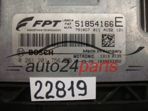 Μονάδα Ελέγχου Κινητήρα FIAT ALFA 500 LANCIA 1.4 TSI BOSCH 0 261 201 756, 0261201756, 51854166