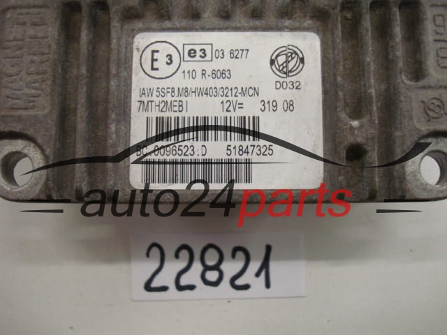 Μονάδα Ελέγχου Κινητήρα FIAT GRANDE PUNTO IAW 5SF8.M8, IAW5SF8M8, 51847325