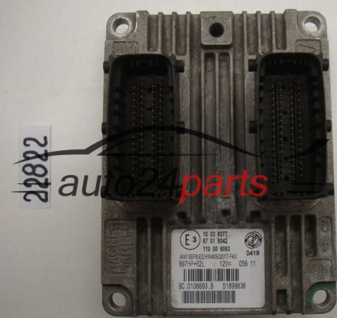 Μονάδα Ελέγχου Κινητήρα FIAT 500 1.2 Magneti Marelli IAW 5SF8.E2, IAW5SF8E2, 51899836, 110006063
