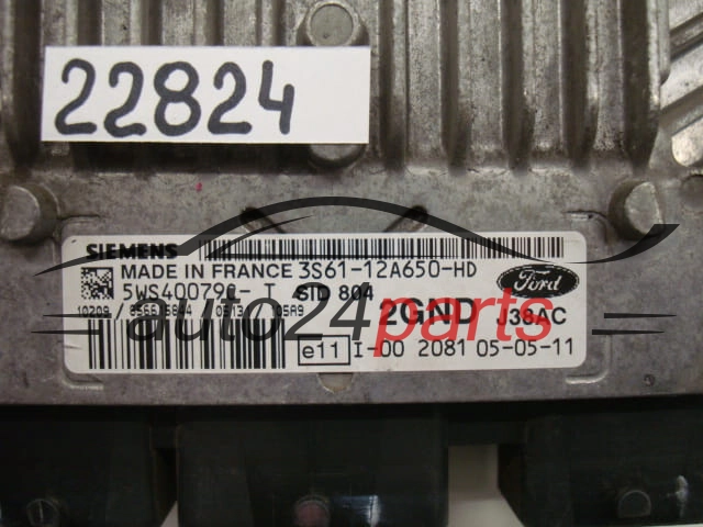 CENTRALINA DO MOTORE FORD FIESTA FUSION 3S61-12A650-HD, 3S6112A650HD, 5WS40079C-T, 5WS40079CT