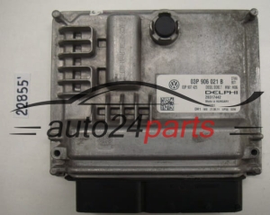 KOMPUTER STEROWNIK SILNIKA VOLKSWAGEN POLO 6R 1.2 TDI DELPHI 28317442, 03P 906 021 B, 03P906021B, 03P 907 425, 03P907425 - 
