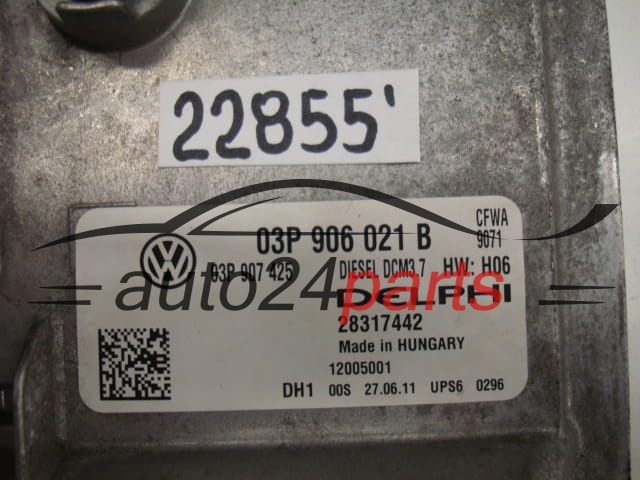 KOMPUTER STEROWNIK SILNIKA VOLKSWAGEN POLO 6R 1.2 TDI DELPHI 28317442, 03P 906 021 B, 03P906021B, 03P 907 425, 03P907425