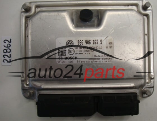 KOMPUTER STEROWNIK SILNIKA VW VOLKSWAGEN CADDY BOSCH 0 261 S06 184, 0261S06184, 06G 906 022 S, 06G906022S, ME7.1.1