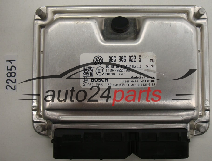 Μονάδα Ελέγχου Κινητήρα VW VOLKSWAGEN CADDY BOSCH 0 261 S06 184, 0261S06184, 06G 906 022 S, 06G906022S, ME7.1.1