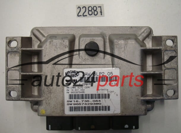 KOMPUTER STEROWNIK SILNIKA CITROEN PEUGEOT Magneti Marelli IAW 6LP2.05, IAW6LP205, HW 16631054, 9653979480, SW 16735044, 9657429380