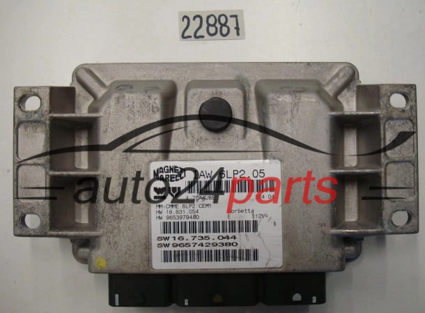 KOMPUTER STEROWNIK SILNIKA CITROEN PEUGEOT Magneti Marelli IAW 6LP2.05, IAW6LP205, HW 16631054, 9653979480, SW 16735044, 9657429380