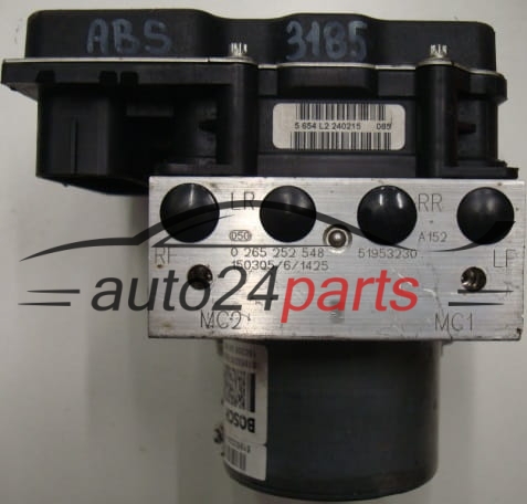 ABS PUMP FIAT 500 51953230, 0265252548, 0265952170