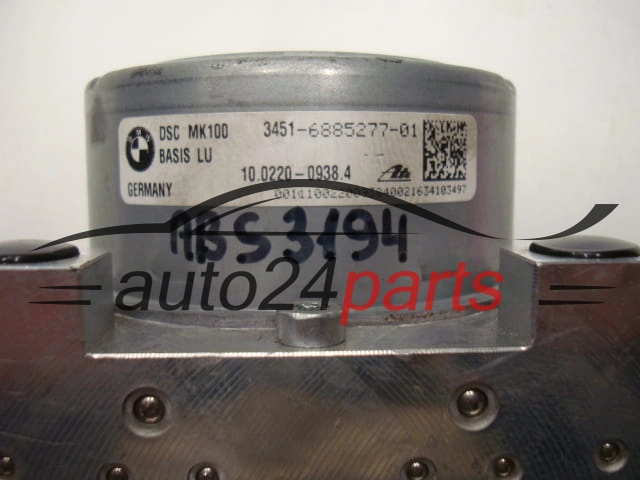 ABS PUMPE BLOCK HYDRAULIKPUMPE STEUERGERÄT MINI COOPER 3451-6885277-01, 3451688527701, 10.0220-0938.4, 10022009384, 6885278