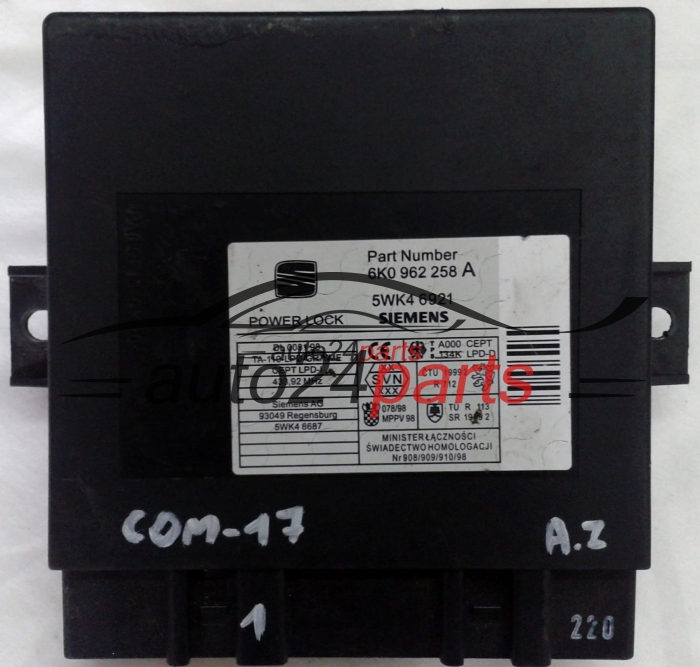 6K0962258A, 6K0 962 258 A, SIEMENS 5WK4 6921 5WK46921, 5WK4 8687 5WK48687 SEAT IBIZA CORDOBA