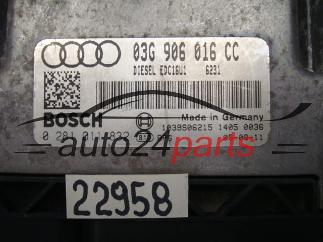 Μονάδα Ελέγχου Κινητήρα Audi 0281011832 03G906016CC EDC16U1