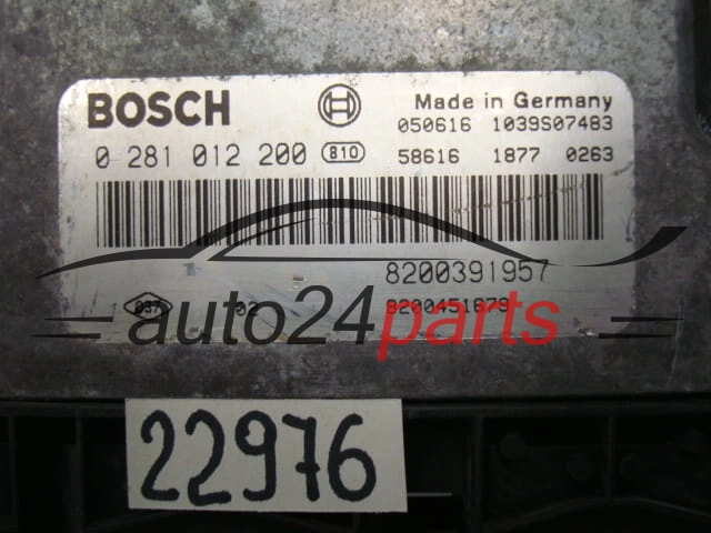 KOMPUTER STEROWNIK SILNIKA RENAULT MASTER MASCOTT 3.0 DCI BOSCH 0 281 012 200, 0281012200, 8200391957, 8200451679