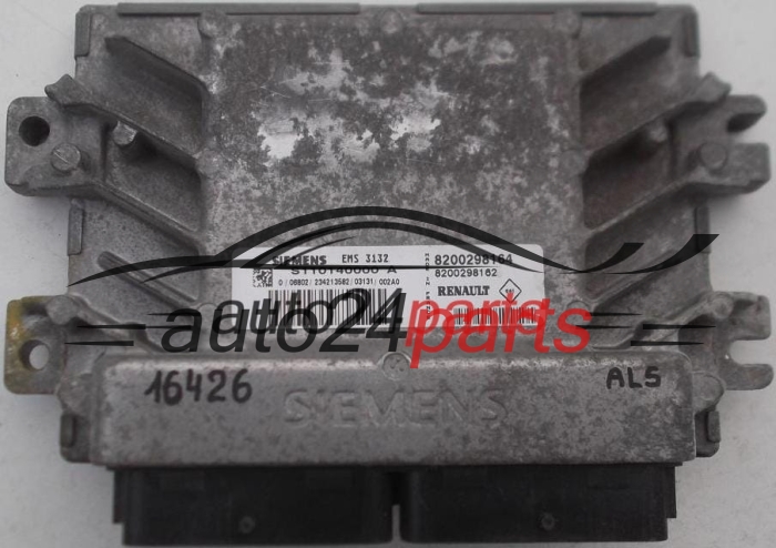 RENAULT CLIO 1.4, SIEMENS S110140000 A, S110140000A, EMS3132, 8200298164, 8200298162
