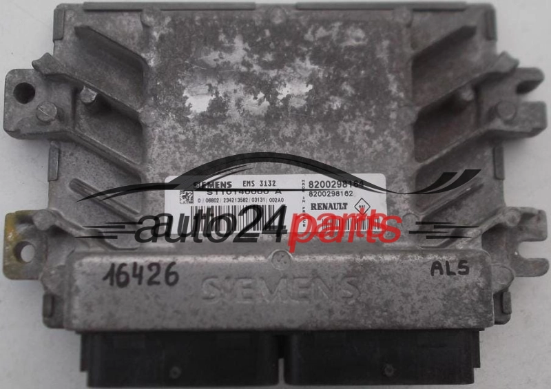 RENAULT CLIO 1.4, SIEMENS S110140000 A, S110140000A, EMS3132, 8200298164, 8200298162