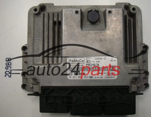 KOMPUTER STEROWNIK SILNIKA FORD 1.5 TDCI BOSCH 0 281 032 853, 0281032853, ET71-12A650-SD, ET7112A650SD