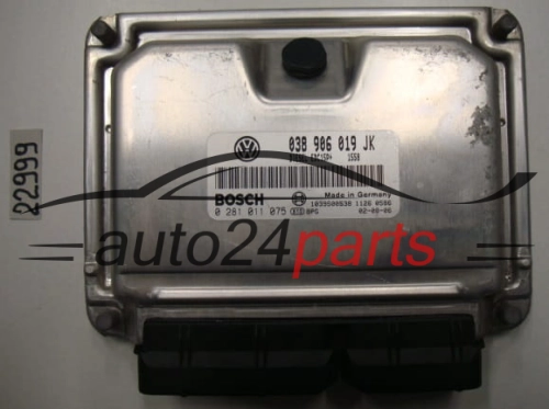 KOMPUTER STEROWNIK SILNIKA VW VOLKSWAGEN POLO 1.9 TDI BOSCH 0 281 011 075, 0281011075, 038 906 019 JK, 038906019JK