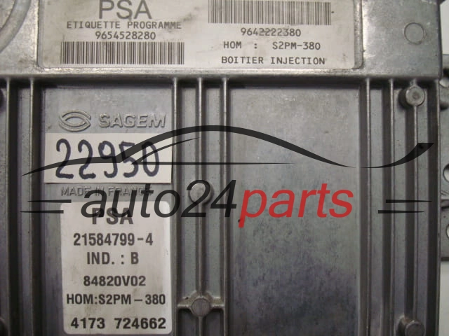 Sterownik silnika Citroen C3 1.4 215847994 9654528280 – zdjęcie 2