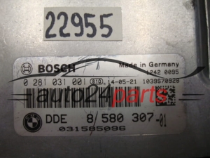 Μονάδα Ελέγχου Κινητήρα BMW X1 BOSCH 0 281 031 001, 0281031001, DDE 8580 307, DDE8580307, 8580307