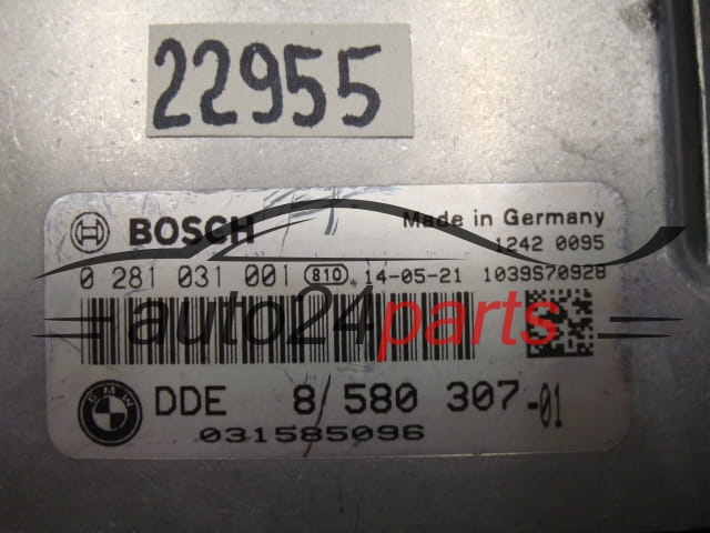 Μονάδα Ελέγχου Κινητήρα BMW X1 BOSCH 0 281 031 001, 0281031001, DDE 8580 307, DDE8580307, 8580307
