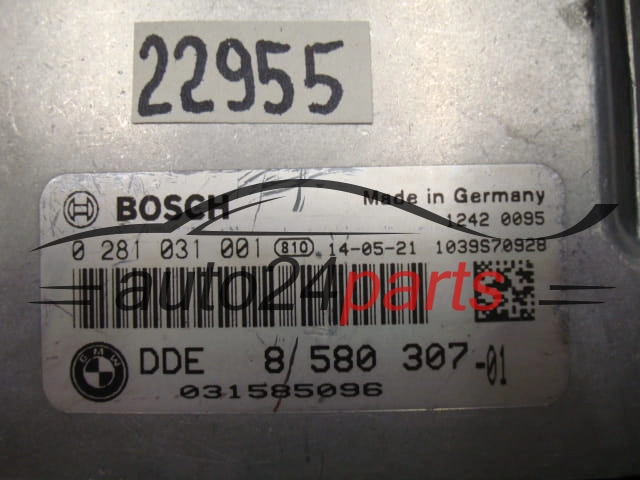 Μονάδα Ελέγχου Κινητήρα BMW X1 BOSCH 0 281 031 001, 0281031001, DDE 8580 307, DDE8580307, 8580307