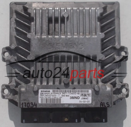 Μονάδα Ελέγχου Κινητήρα FORD FOCUS C-MAX 2.0 TDCI SIEMENS 5WS40162D-T, 5WS40162DT, FoMoCo 3M51-12A650-ND, 3M5112A650ND 