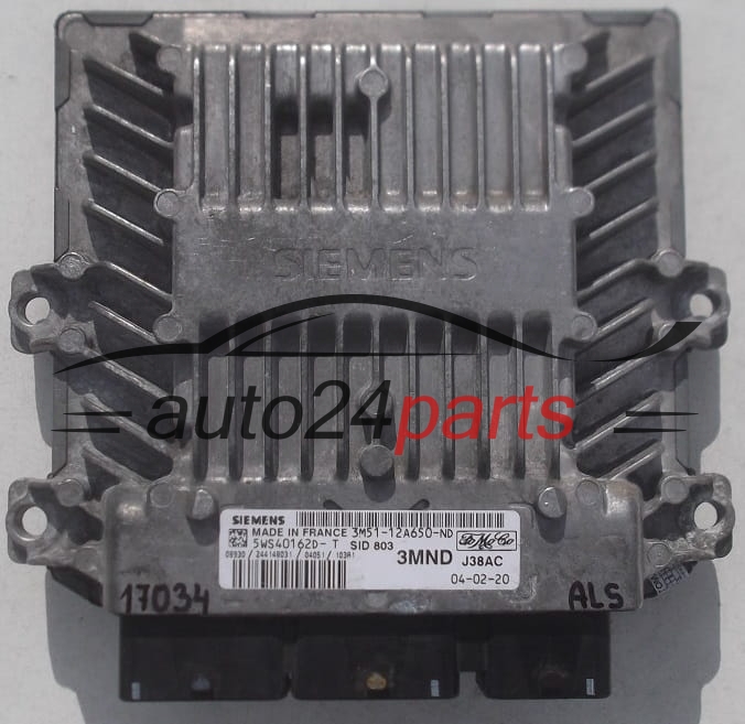 Μονάδα Ελέγχου Κινητήρα FORD FOCUS C-MAX 2.0 TDCI SIEMENS 5WS40162D-T, 5WS40162DT, FoMoCo 3M51-12A650-ND, 3M5112A650ND 
